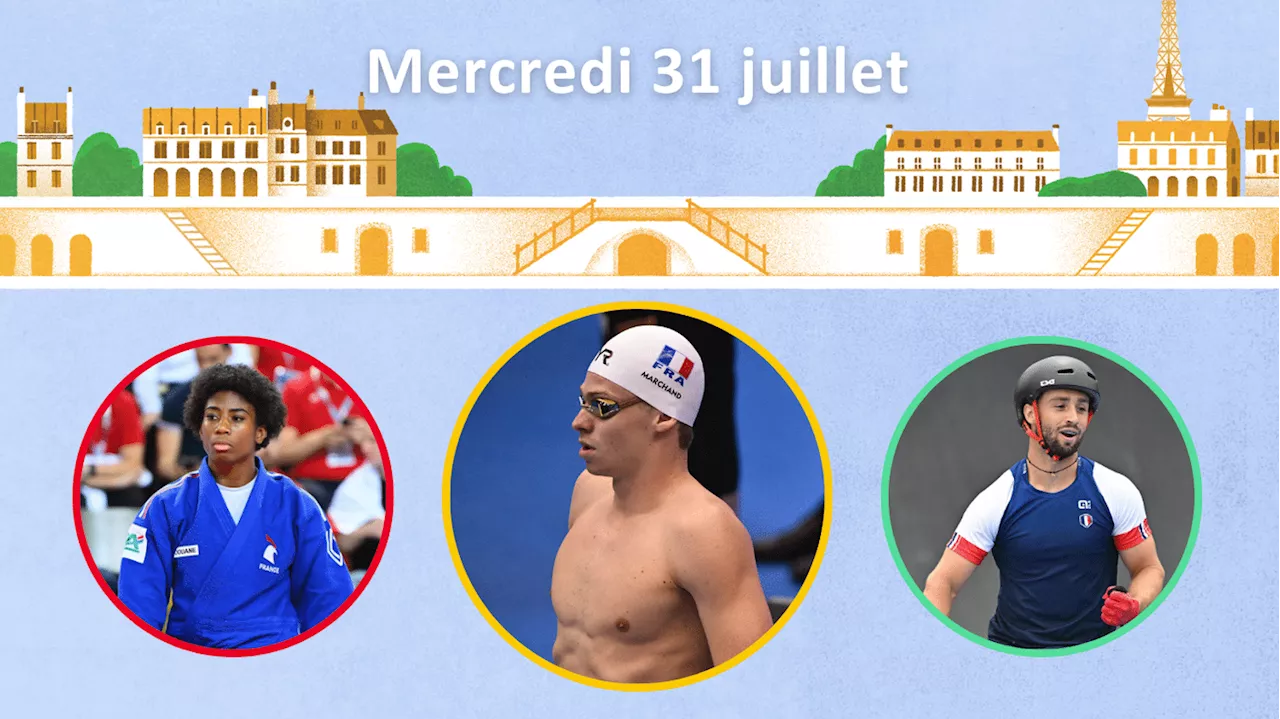 Programme des JO 2024 : deux chances de titre pour Marchand, Gahié vise la médaille... Les rendez-vous olympiq