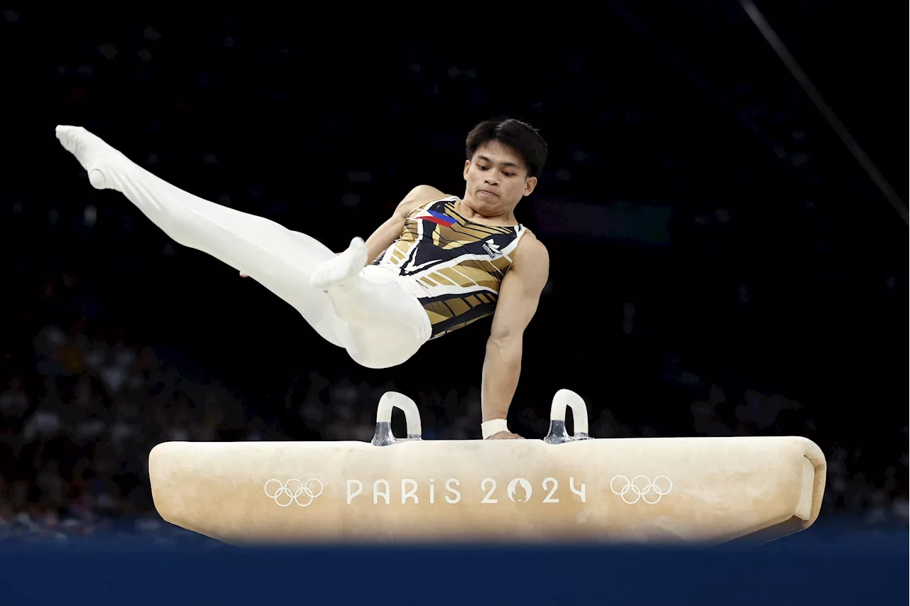 Carlos Yulo grateful for all-around finals experience ahead of Olympic gymnastics apparatus medal rounds