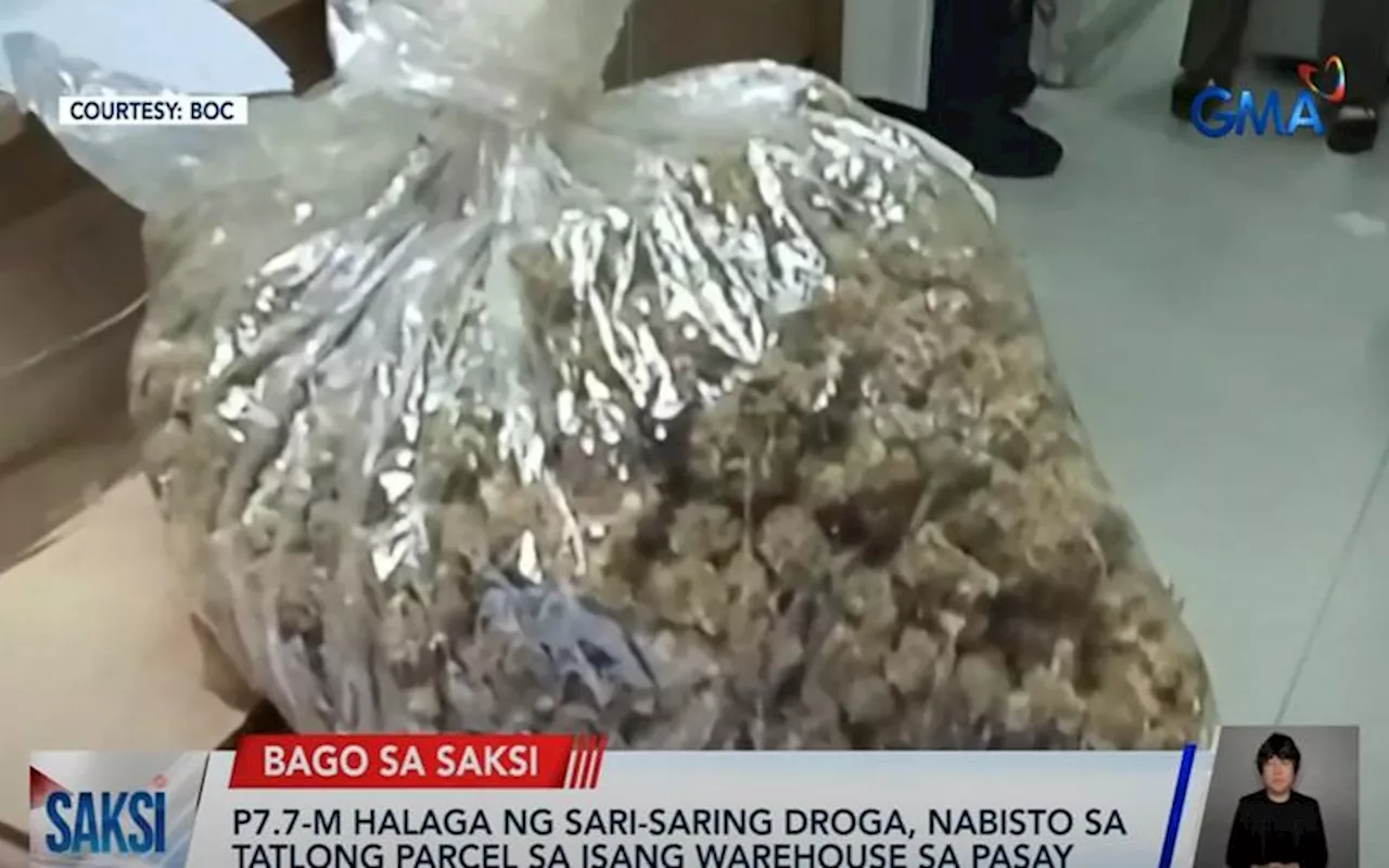 P7.7-M illegal drugs found inside parcels in Pasay City warehouse