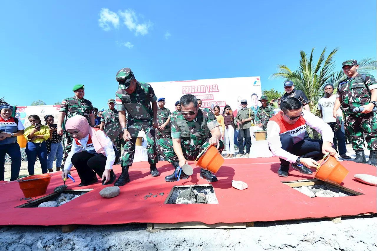 Pertamina Bersama TNI AD Menyalurkan Bantuan RTLH & Sarana Air Bersih ke Warga Kupang