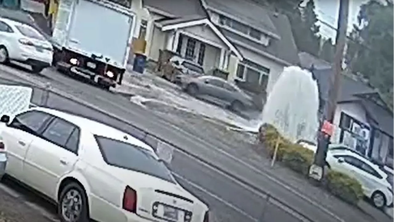 Semi-truck hit-and-run in Puyallup causes water main break, floods homes and businesses