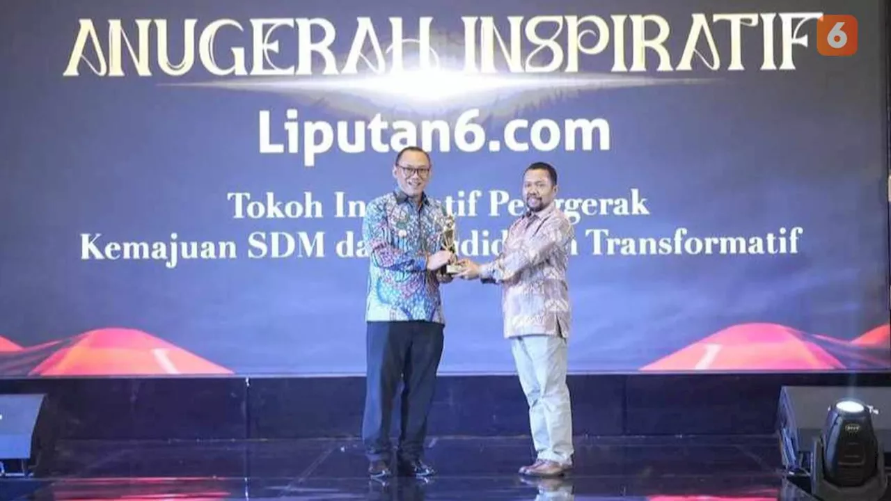 Wali Kota Cilegon Helldy Agustian Raih Penghargaan Tokoh Inspiratif Penggerak Kemajuan SDM dan Pendidikan Transformatif dari Liputan6.com