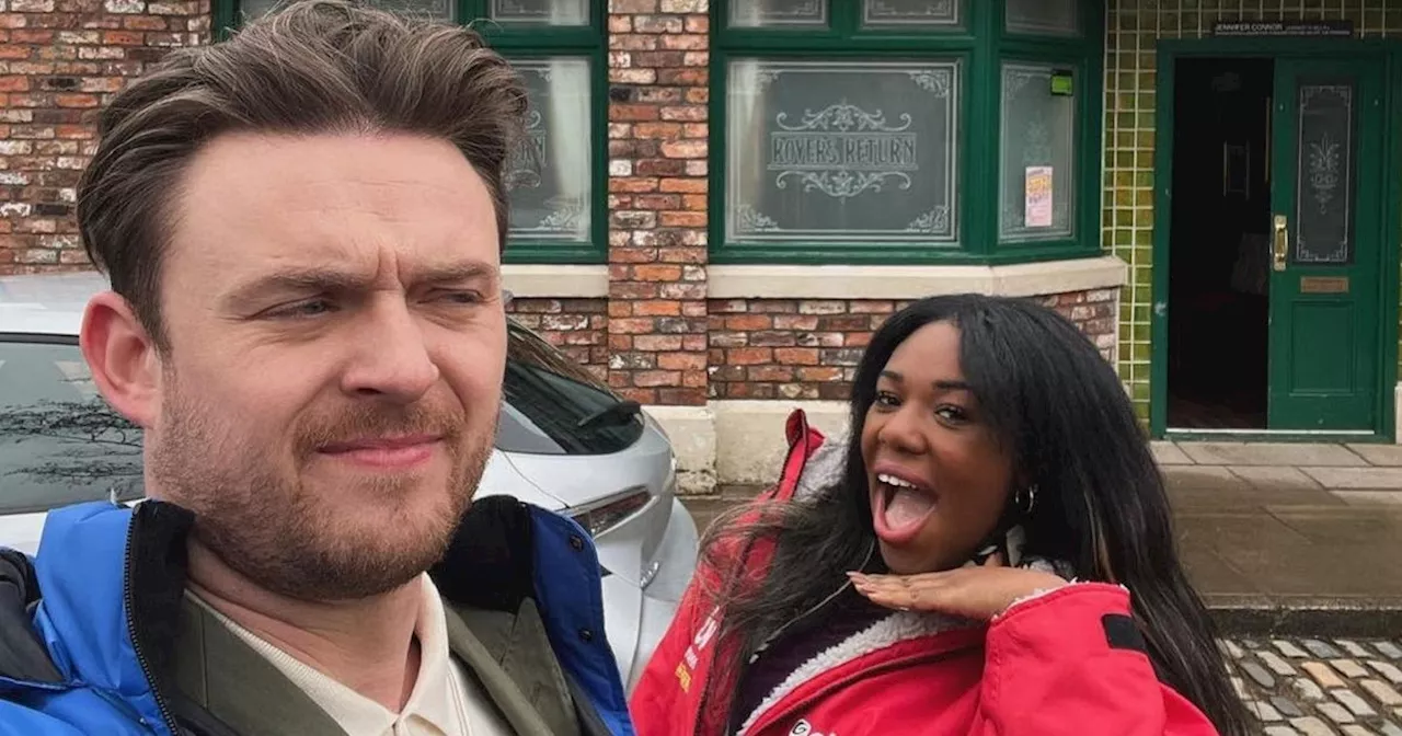 Corrie's Dee-Dee star jokes of 'fight' with Joel actor as cute co-star returns