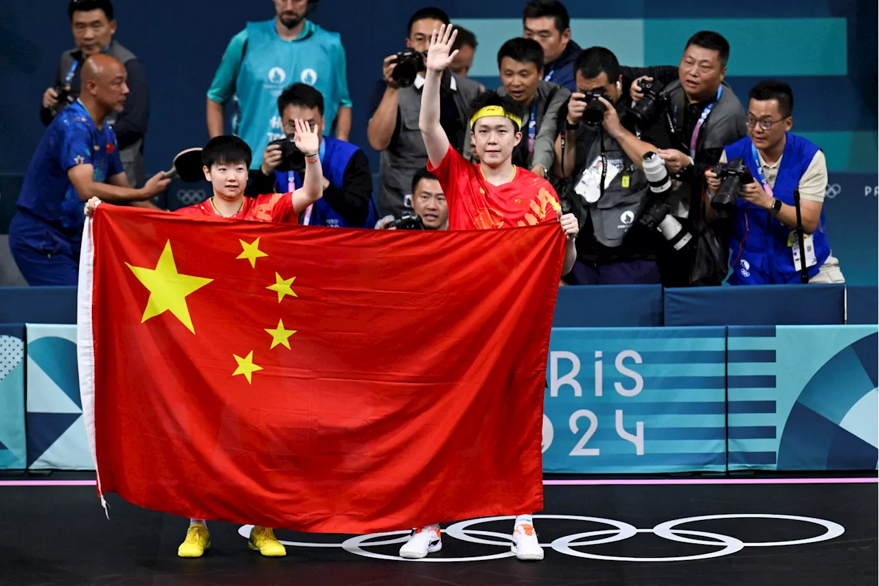 Delight to disgust as Olympic champ has table tennis bat broken