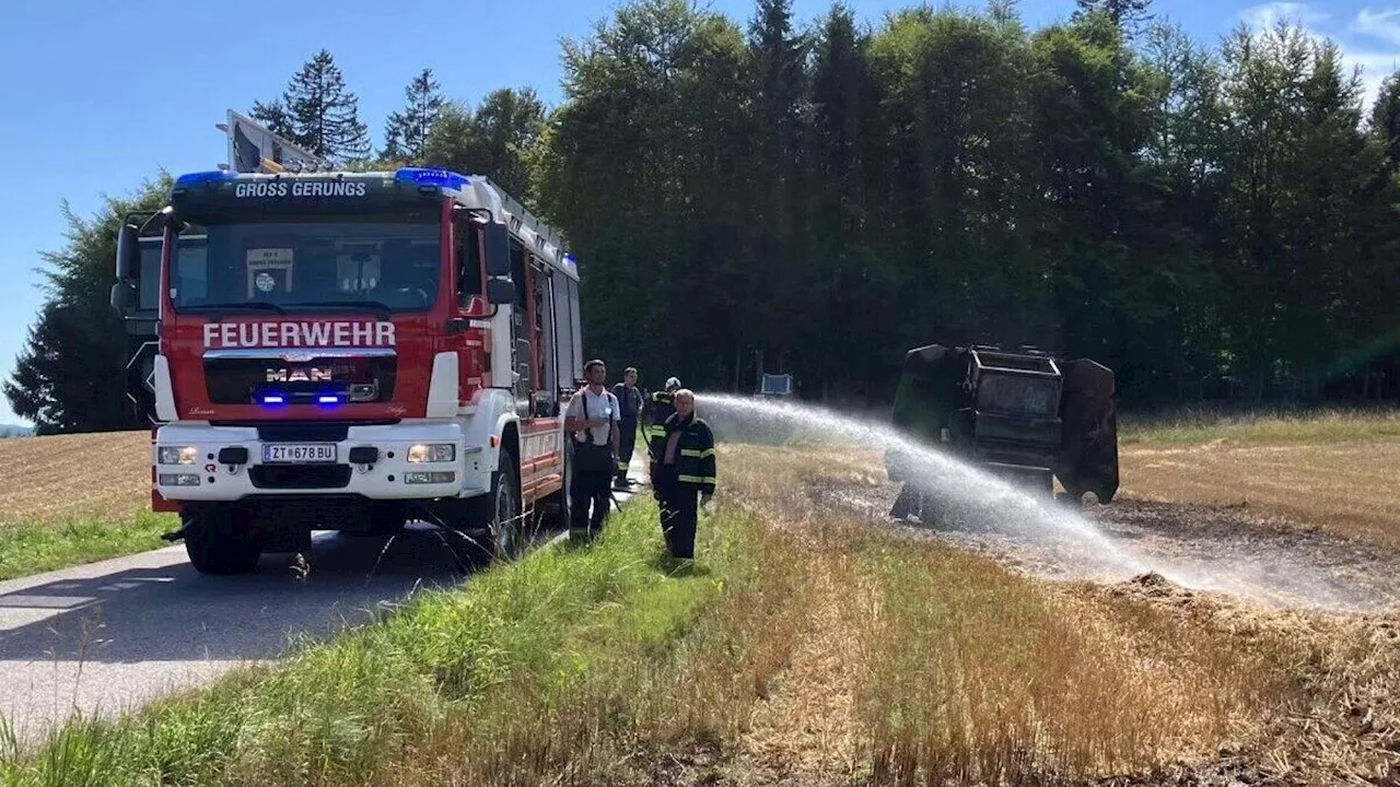 Brandverletzungen nach Maschinenbrand in Ober Rosenauerwald