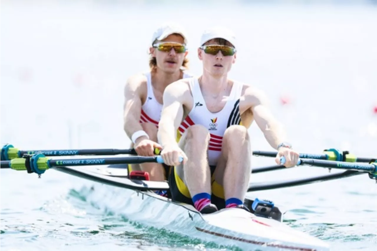 Tibo Vyvey et Niels Van Zandweghe en finale B après leur 5e place en demi-finale d'aviron