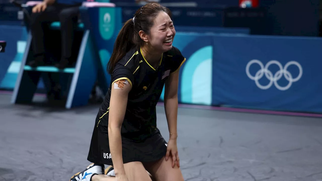 Lily Zhang Loses in Olympic Table Tennis, but Gains Anthony Edwards as a Fan