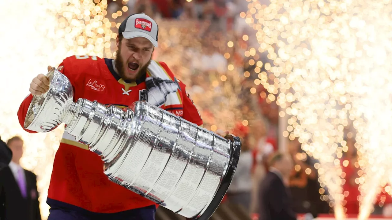 Watch: Florida Panthers Give Stanley Cup Skateboard Test