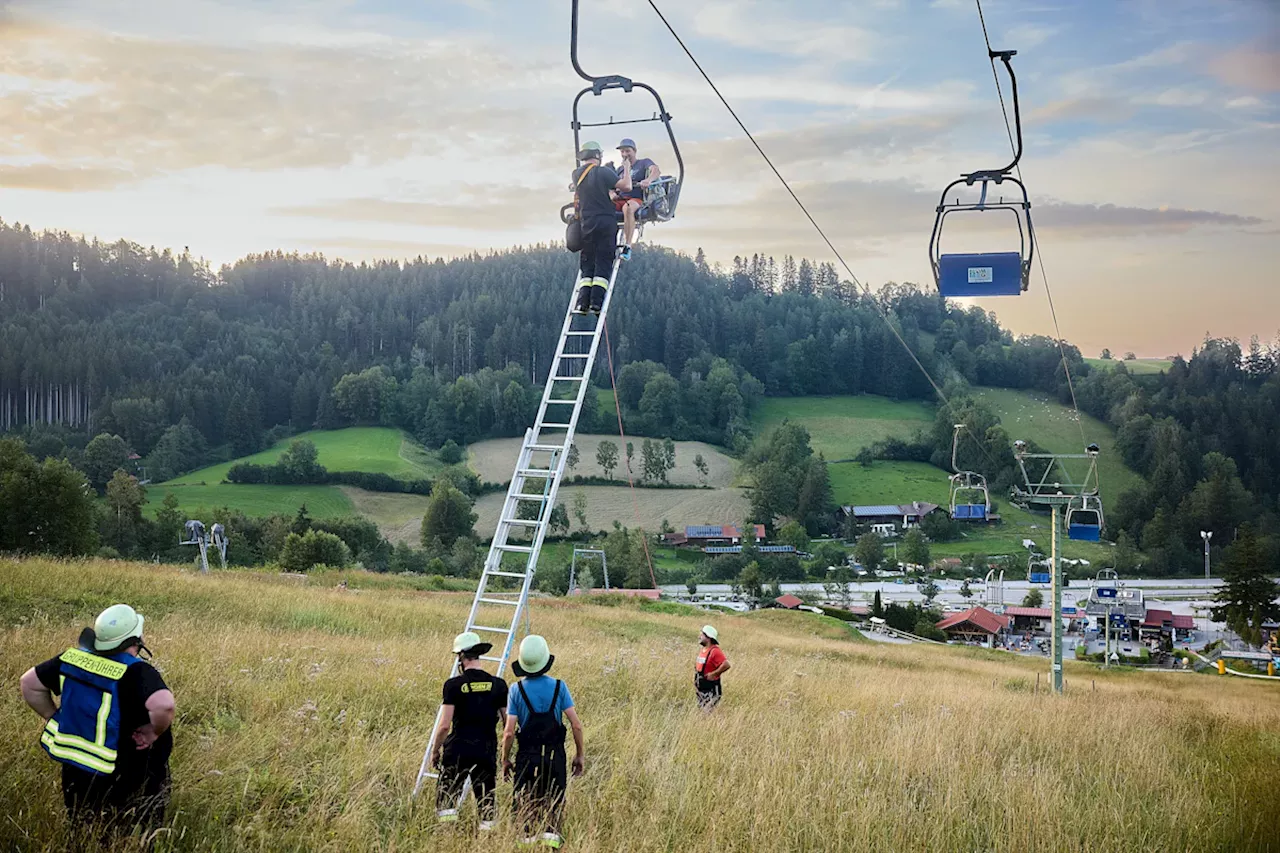 Übung an der Blombergbahn: Wenn der Lift stillsteht