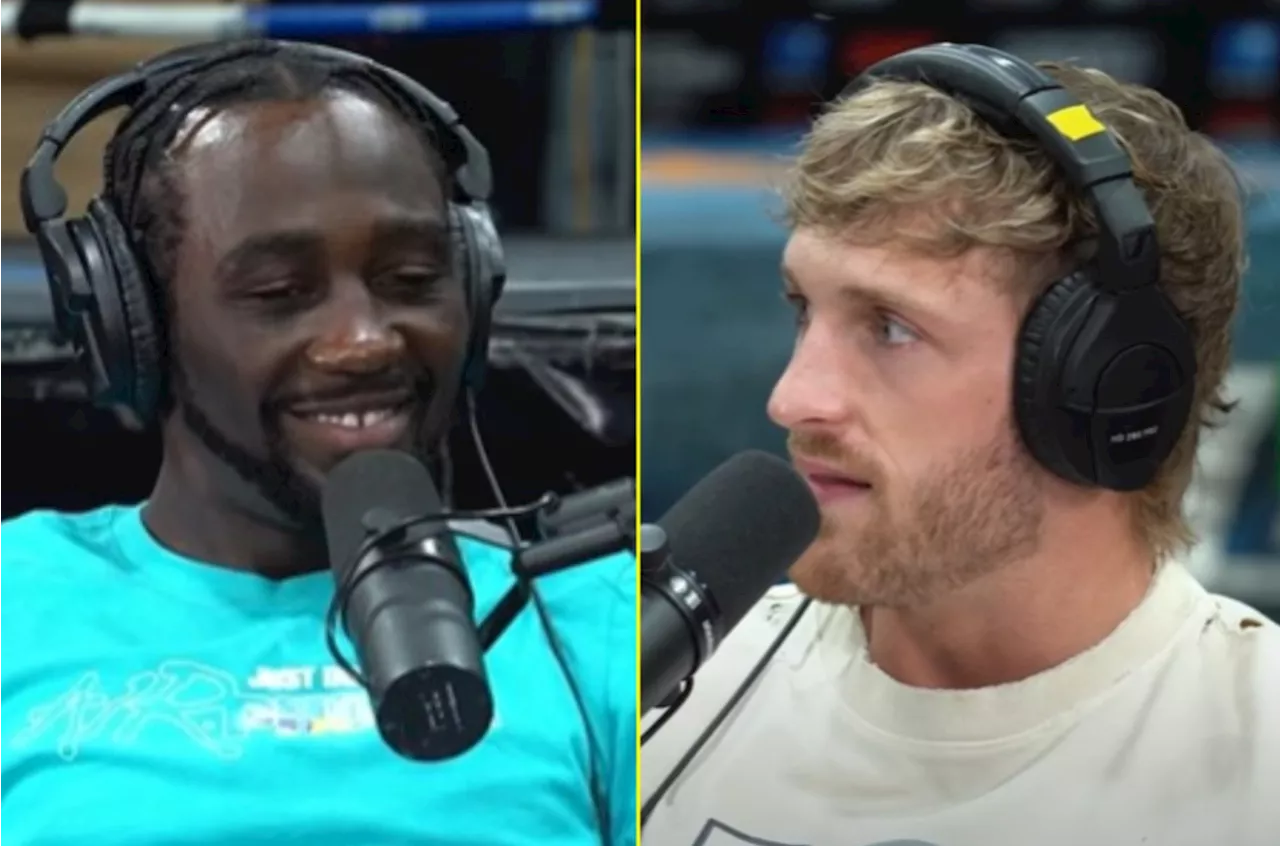 Logan Paul visibly speechless as he explains to Terence Crawford the difference between him and Conor...