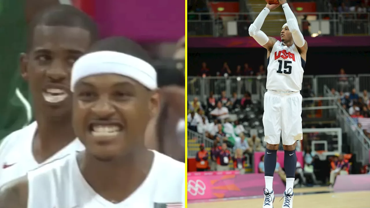 ‘Olympics Melo’ had a performance for the ages, as Carmelo Anthony scored 37 points in just 14 minutes and...