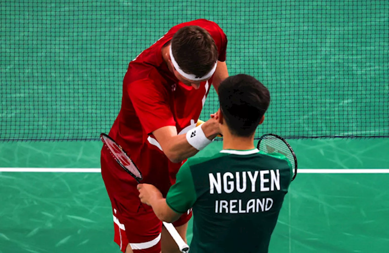 Ireland's Nhat Nguyen versus the towering Olympic champion showcase the beauty of badminton in Paris