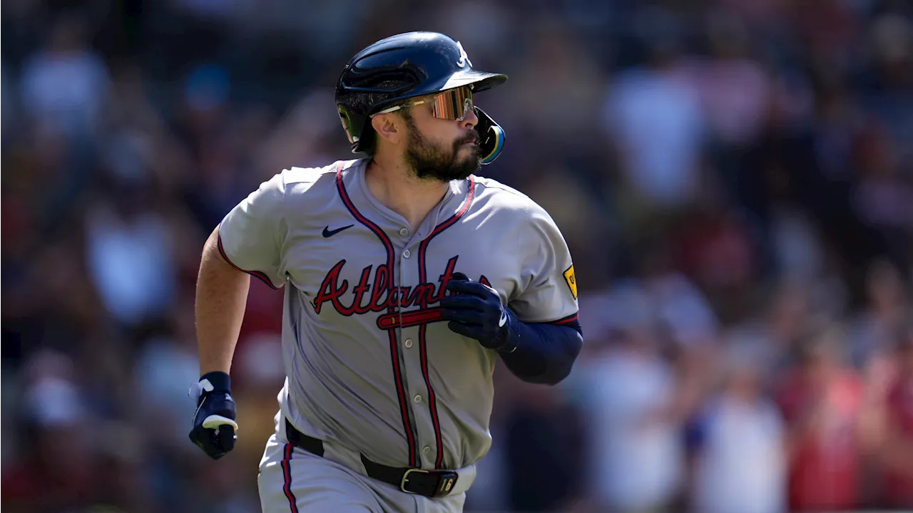 Olson and d'Arnaud hit back-to-back homers twice in Braves' victory over the Brewers