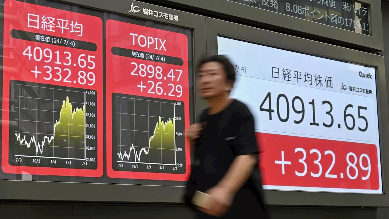 Japan's Nikkei 225 index hits a record high close of 40,913.65