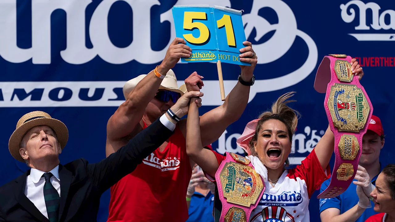 Miki Sudo wins women's 2024 Nathan's hot dog eating contest, breaks record