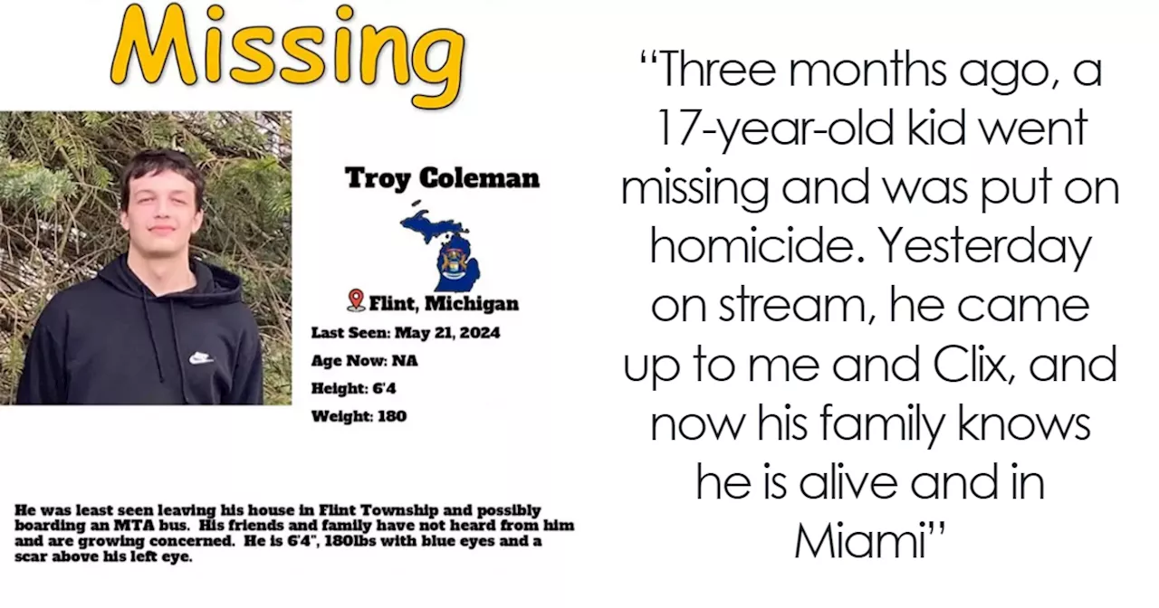 Missing 17-Year-Old Seen On Random Twitch Stream Weeks After His Disappearance