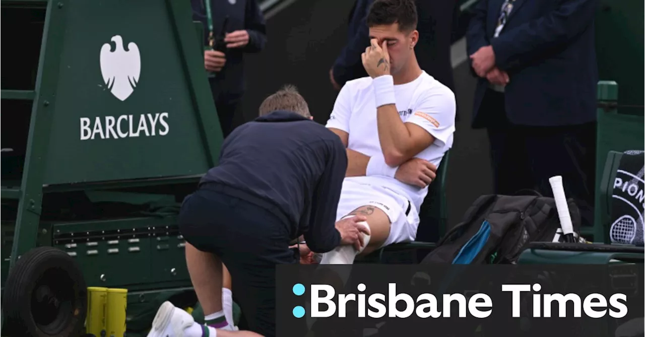 Emotional Kokkinakis withdraws as two Australians remain in contention