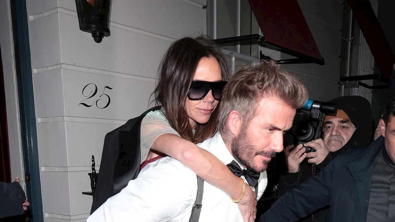 Victoria And David Beckham Just Rewore Their Matching Purple Wedding Looks From 1999