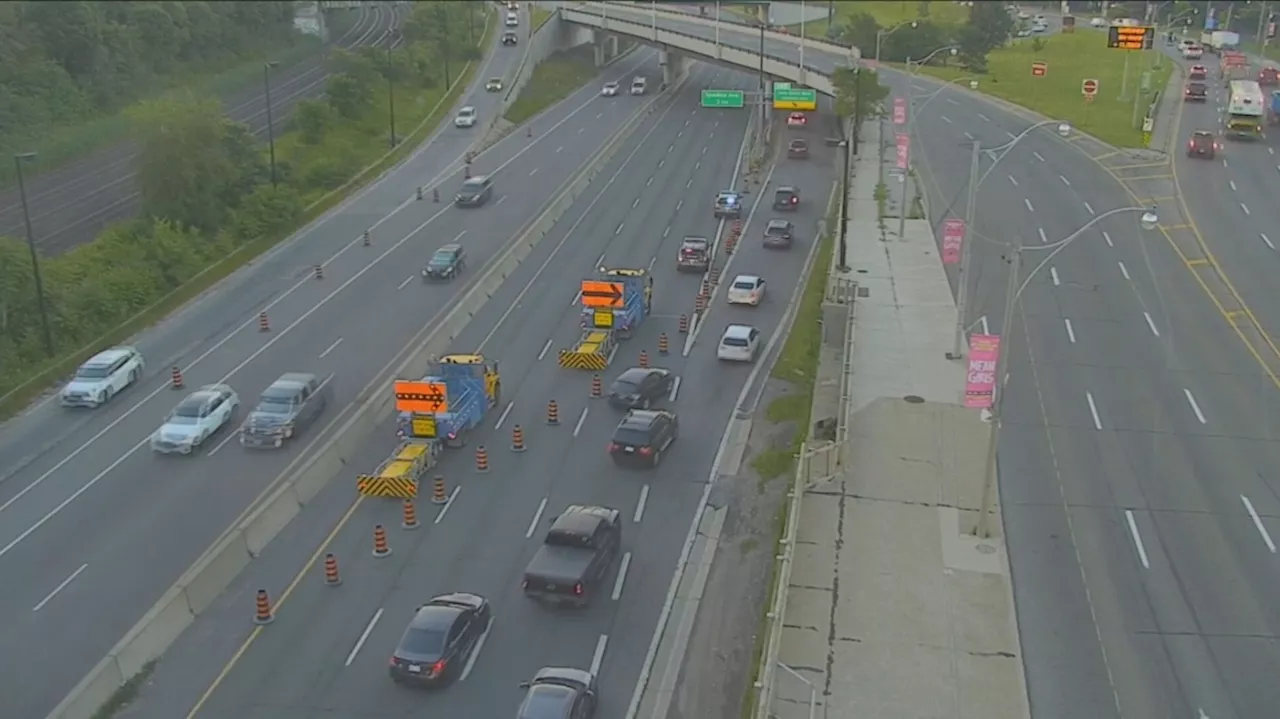 Woman dead, four in hospital after hit-and-run on Toronto's Gardiner Expressway