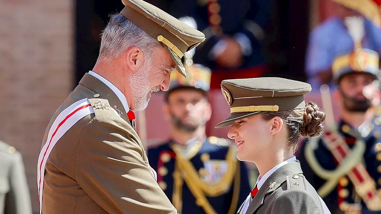 Princess Leonor showered with affection as she becomes junior officer