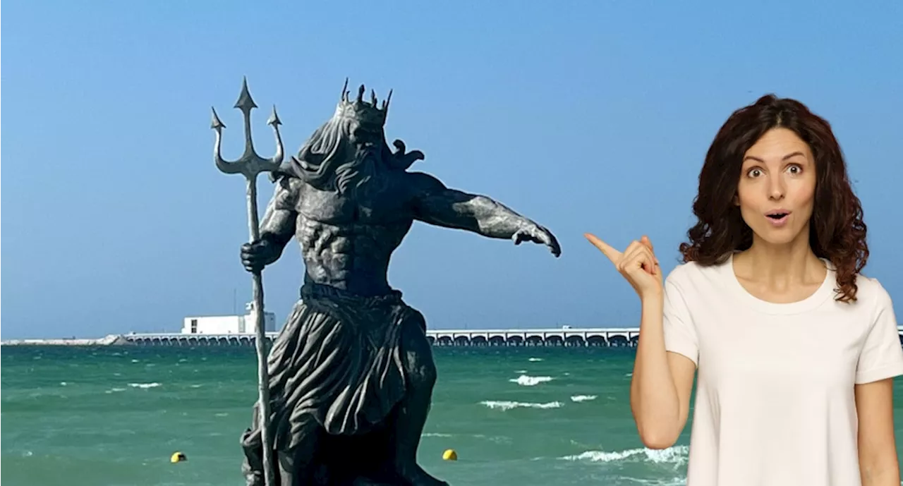 Huracán Beryl: ¿Quién es Poseidón, dios del mar que tiene una estatua en Yucatán?