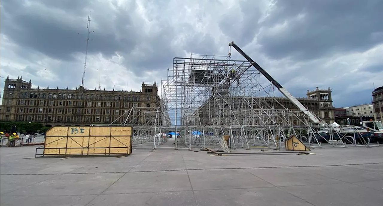 Réplica de la Pirámide de Kukulkán se erige en el Zócalo capitalino para espectáculo 360°