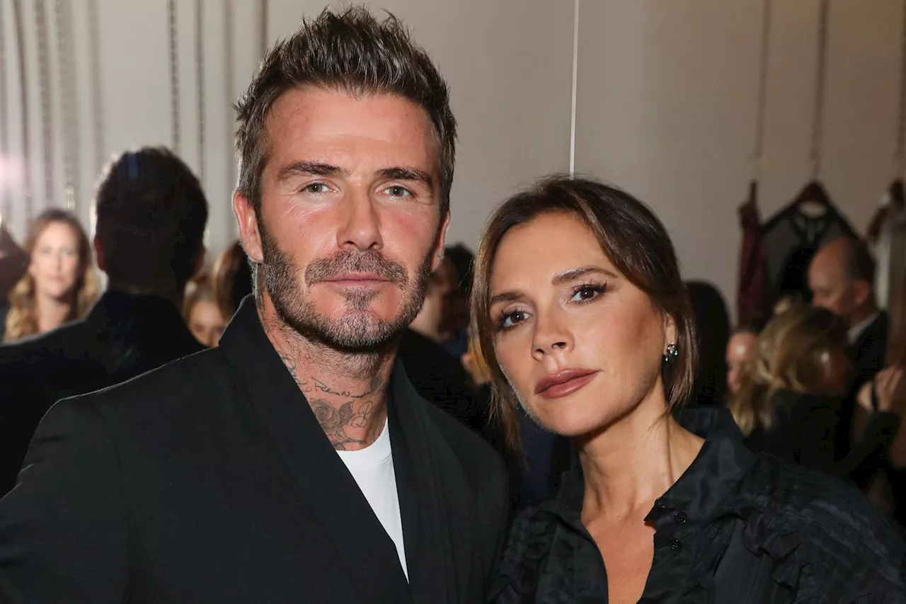 Victoria and David Beckham rewear purple wedding outfits to celebrate 25th anniversary: 'Look what we found'