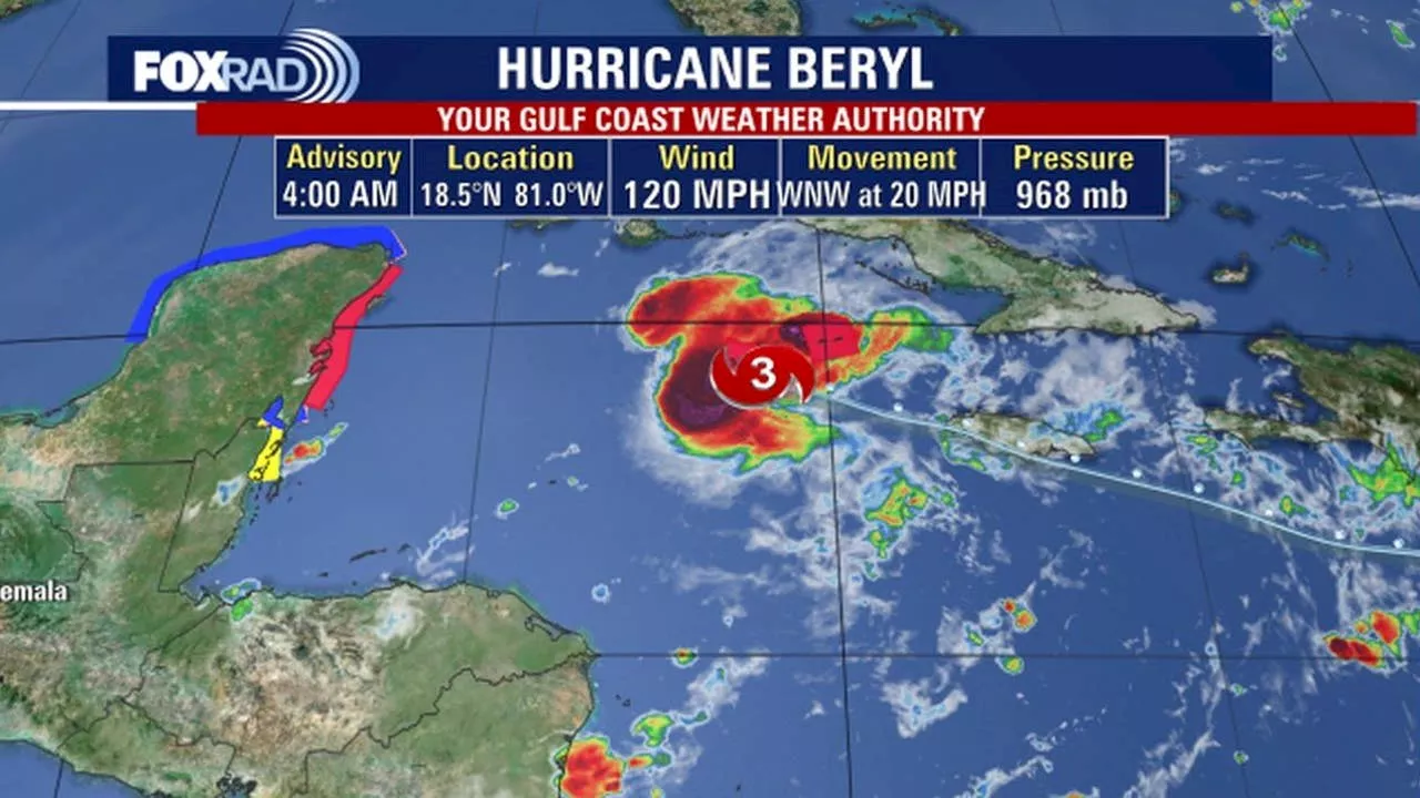 Hurricane Beryl tracker: Updates, projected path, location on Thursday