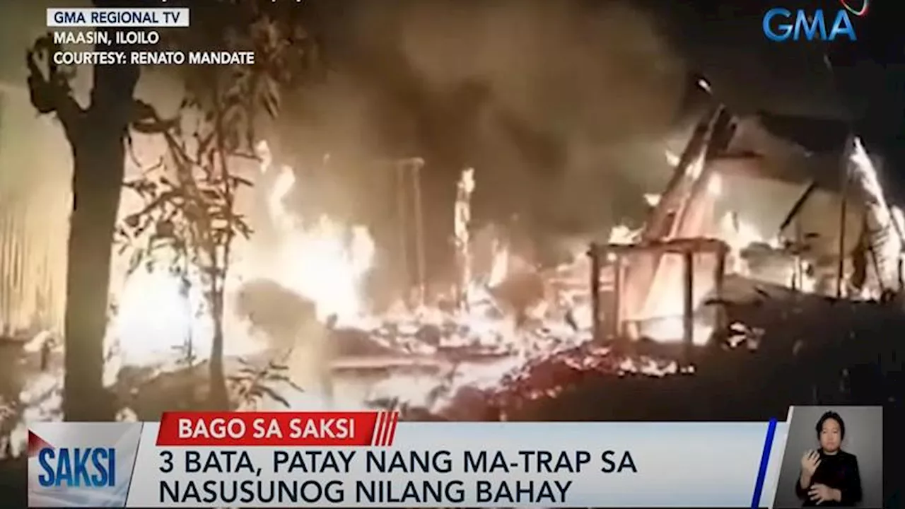 3 children dead, 2 others hurt in Iloilo fire