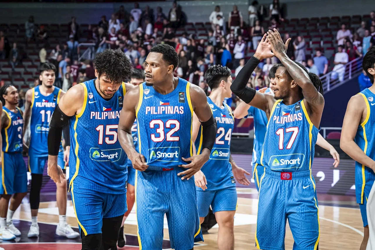 GILAS, NANGGULAT!: World no. 6 na Latvia, tinalo ng Gilas sa FIBA Olympic Qualifying Tournament opener