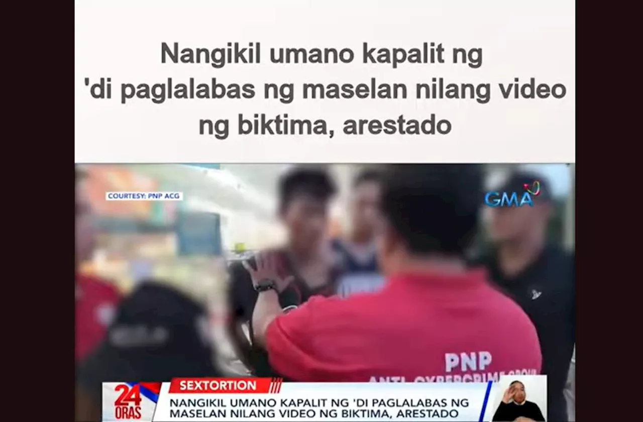 Lalaking kinikilan ang babaeng nakilala sa bar, huli dahil umano sa sextortion