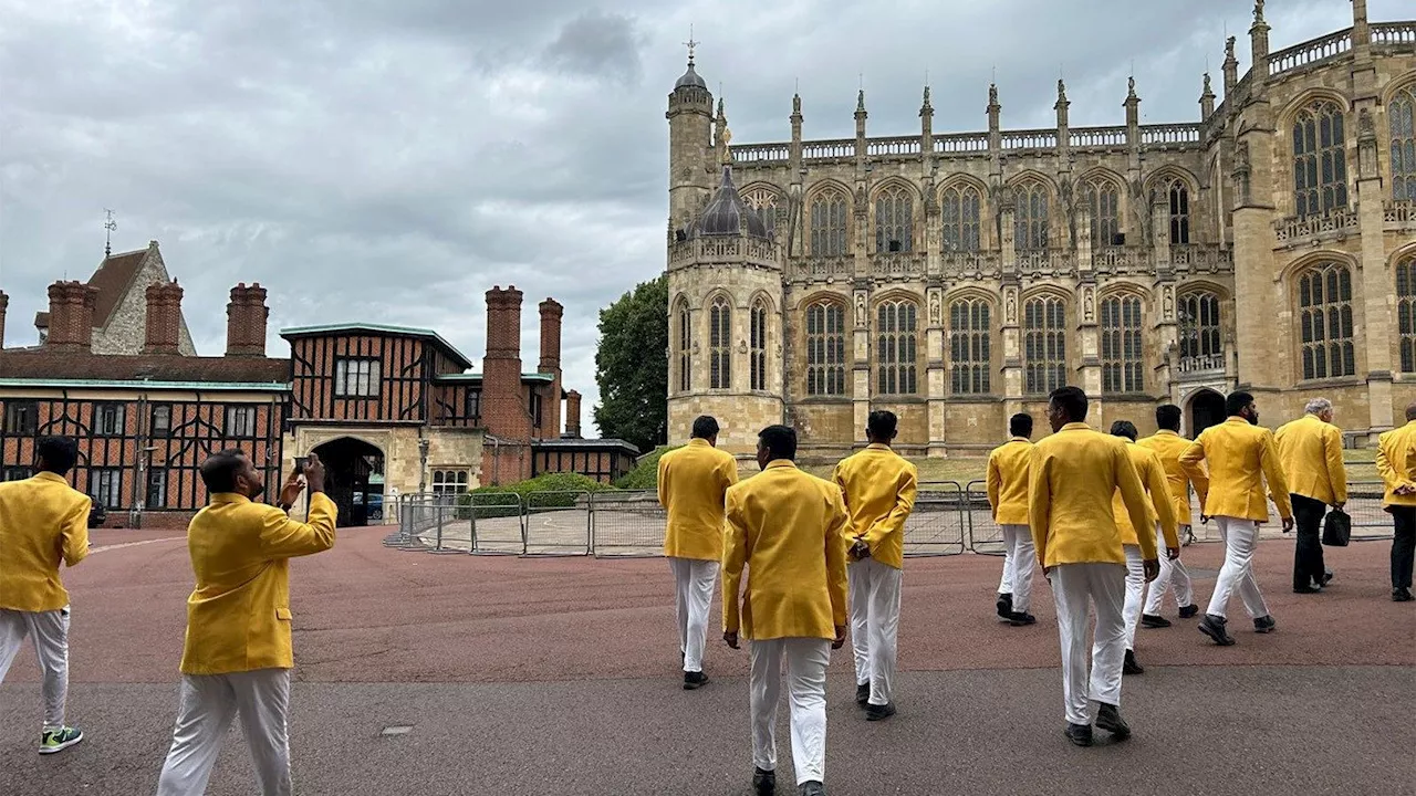 At Windsor Castle, the Pope's cricket team clashes with the King's