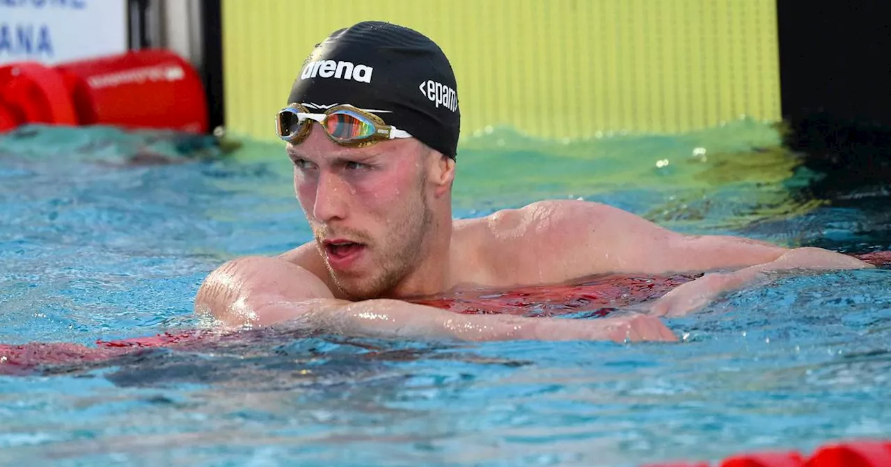 Daniel Wiffen leads 12-strong Ireland swimming team selected for the Olympics