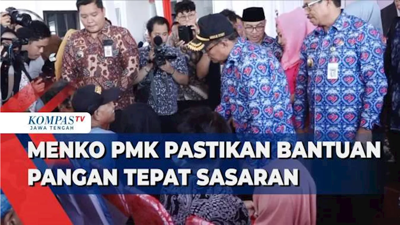 Menko PMK Pastikan Bantuan Pangan Tepat Sasaran