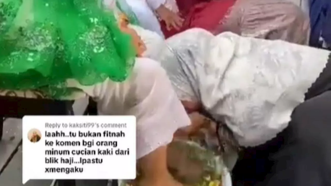 Kontroversi Video Warga Kampung Minum Air Cucian Kaki Jemaah Haji untuk Dapat Berkah