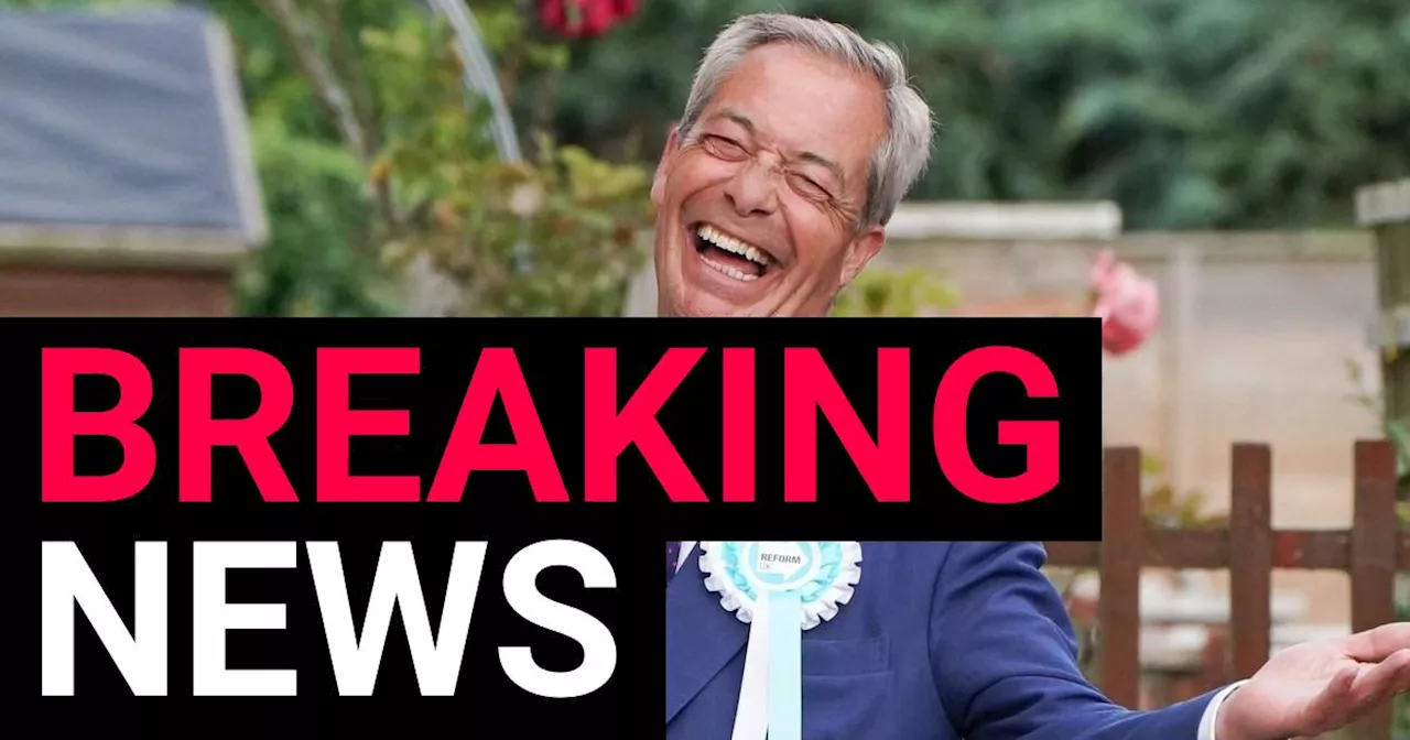 Exit poll predicts Nigel Farage will win seat in Clacton