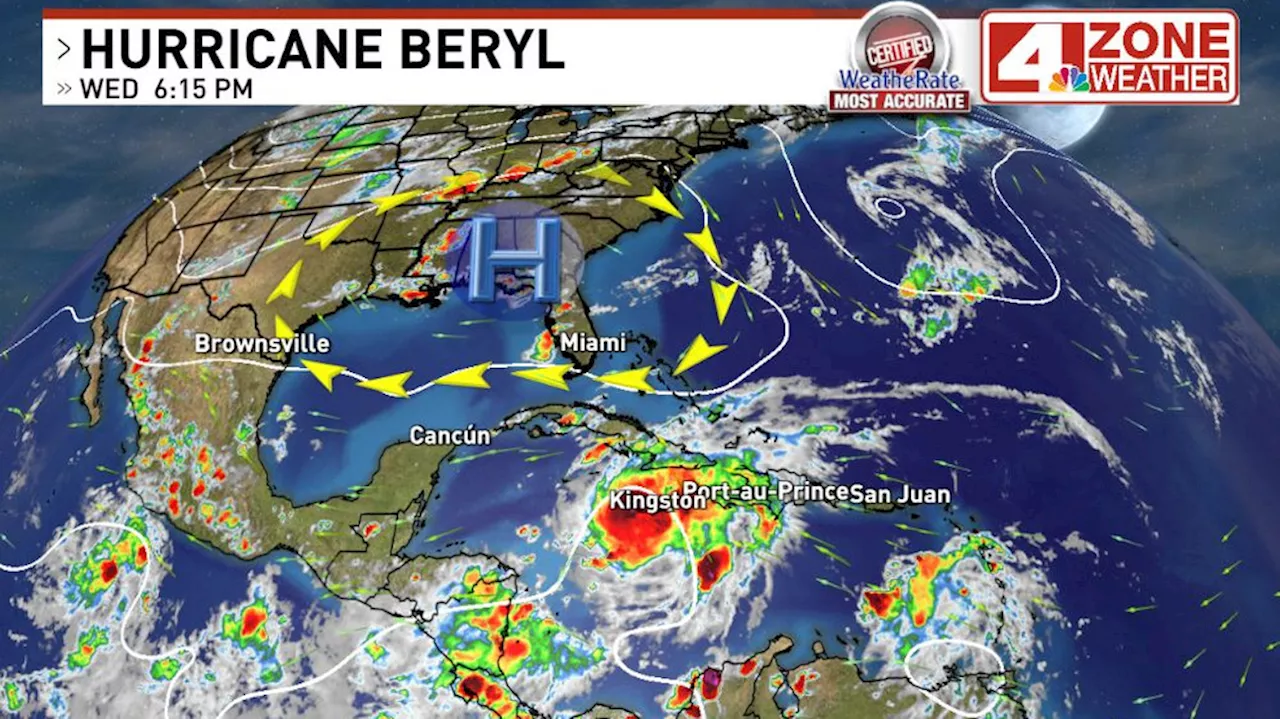 Hurricane Beryl and another tropical wave next week; rain chances increase