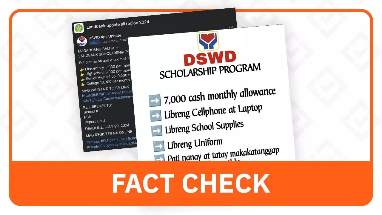 FACT CHECK: Link for DSWD educational aid registration is fake