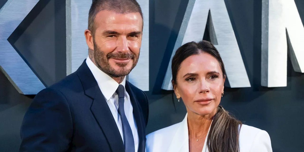 David and Victoria Beckham dig out their iconic purple outfits for 25th wedding anniversary