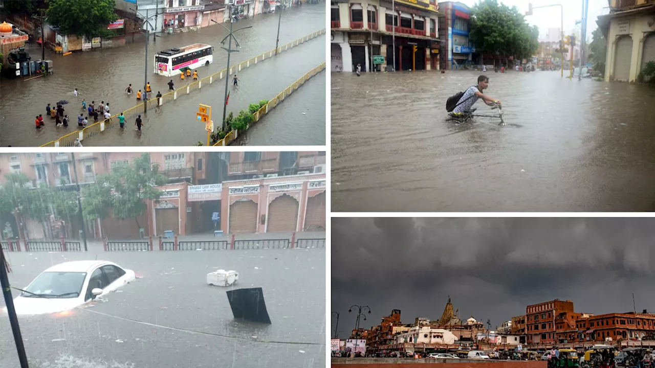 Heavy rain : जयपुर में तूफानी बारिश से सड़कों पर पानी का जलजला, अगले तीन दिनों तक इन जिलों में भारी बारिश का अलर्ट