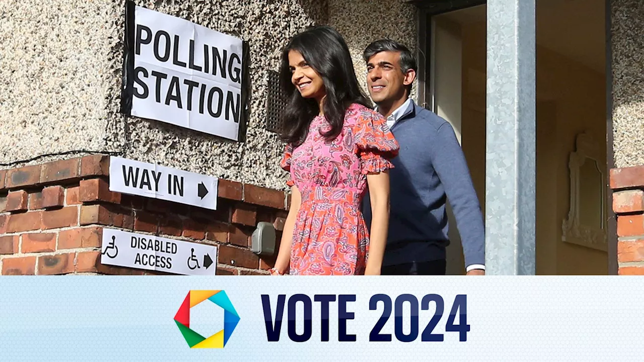 Election latest: Rishi Sunak votes as polls open across the UK