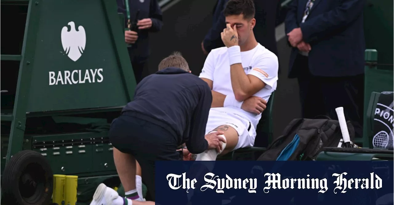 Emotional Kokkinakis withdraws as two Australians remain in contention