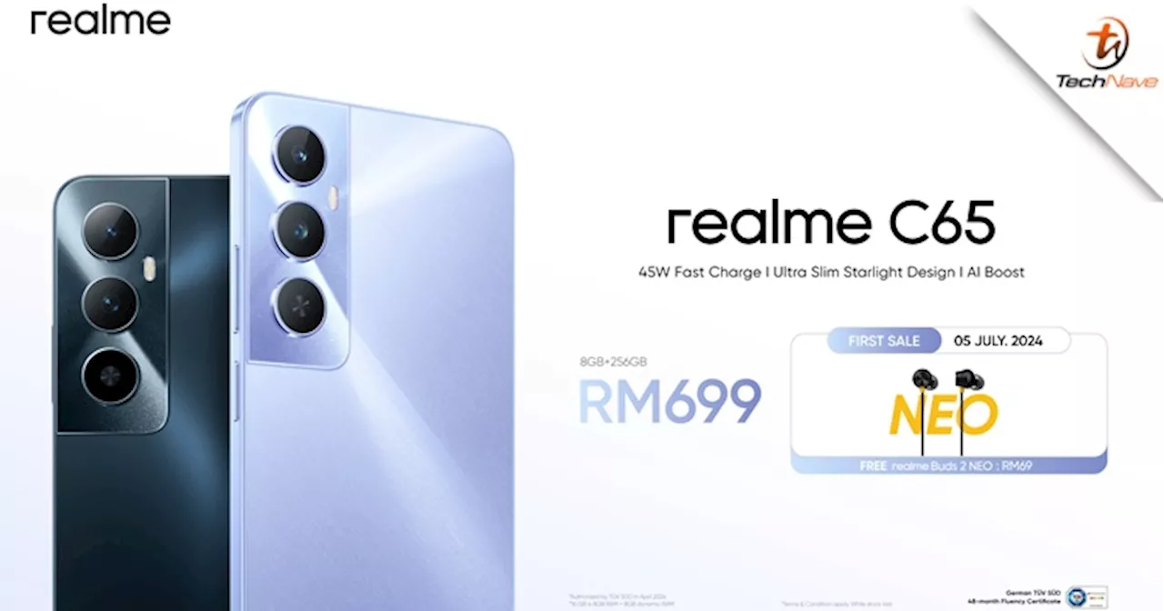 realme C65 Malaysia release - 8GB + 256GB model, priced at RM699