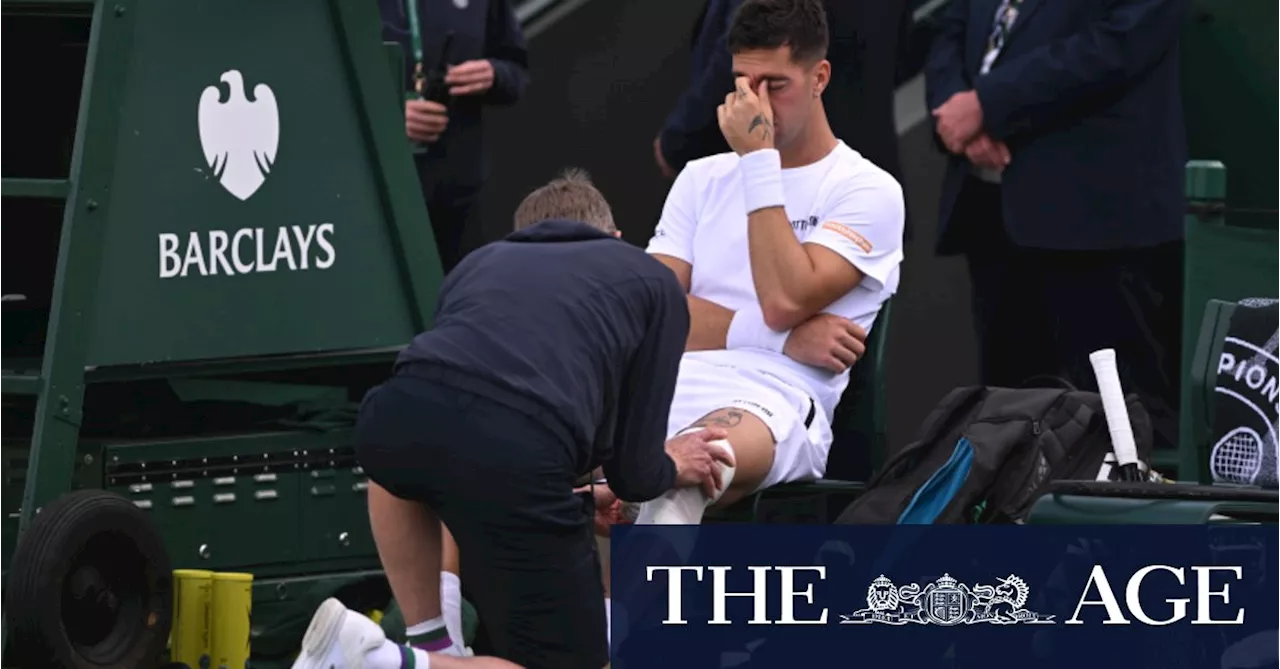 Emotional Kokkinakis withdraws from Wimbledon as two Australians remain in contention