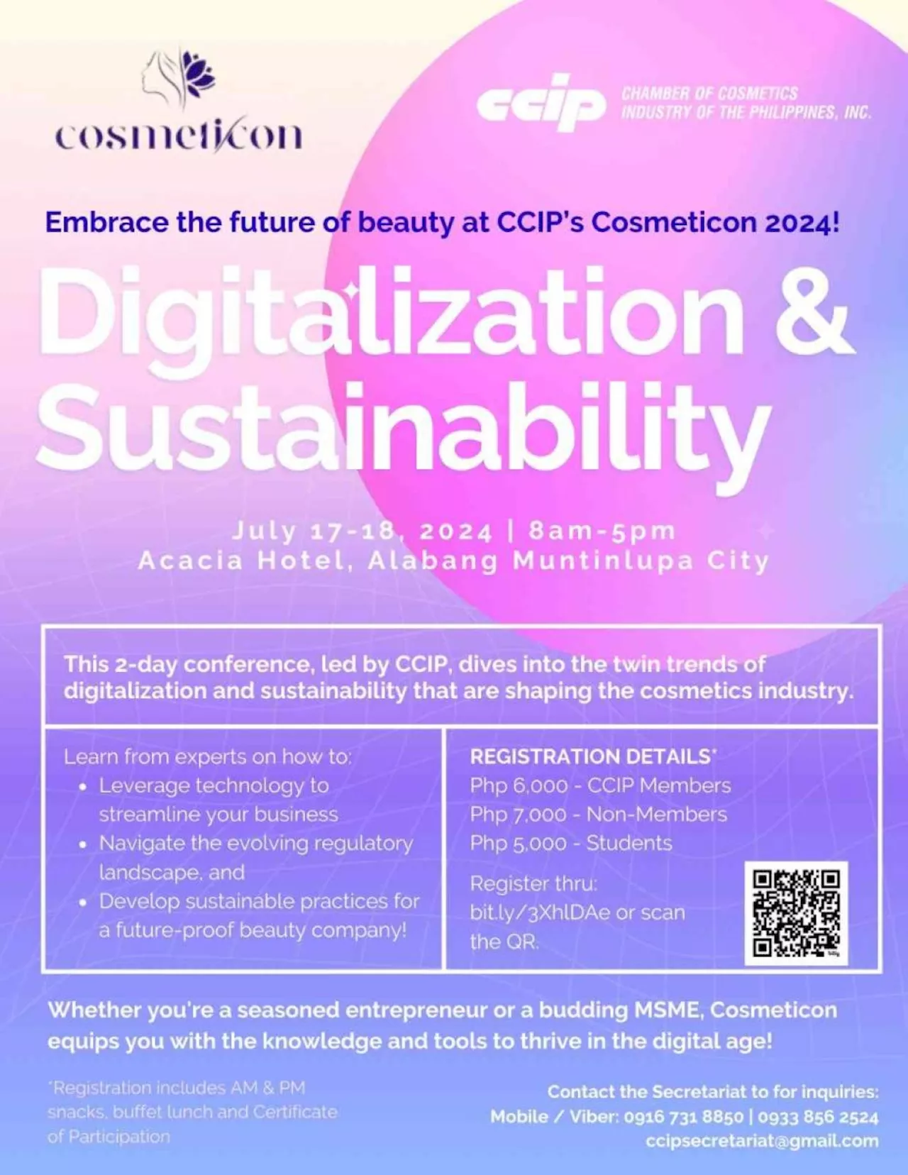 Dive into the future of beauty at CCIP's Cosmeticon 2024 this July