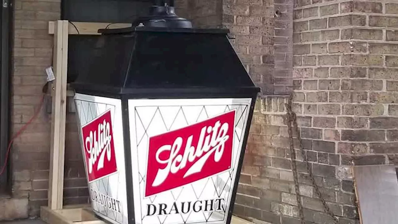 VIDEO: Historic 250-pound beer sign stolen off Wisconsin front porch