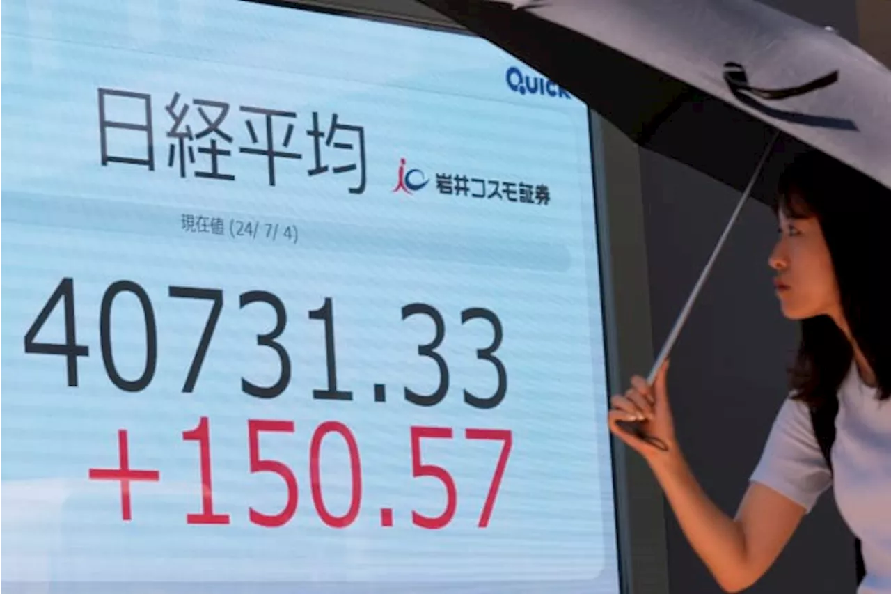 Stock market today: Japan's Nikkei 225 hits new record close, leading Asian shares higher