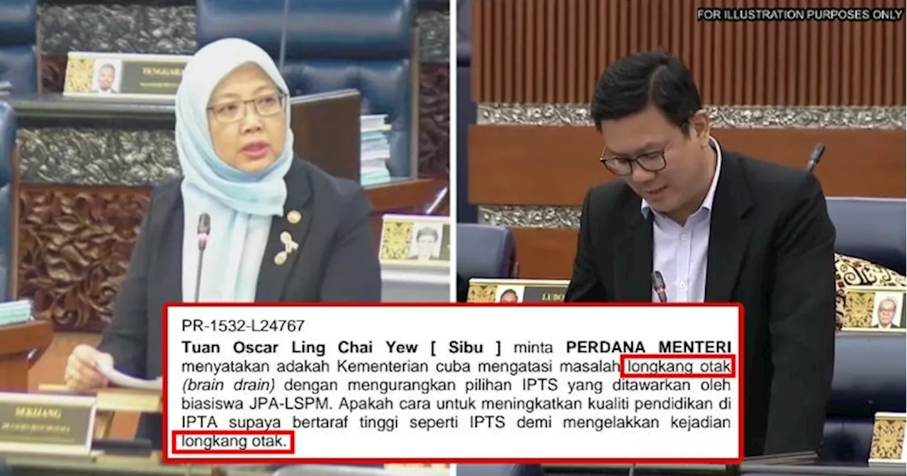  DAP MP Wrongly Translates 'Brain Drain' to 'Longkang Otak' in Parliament, Gets Ridiculed