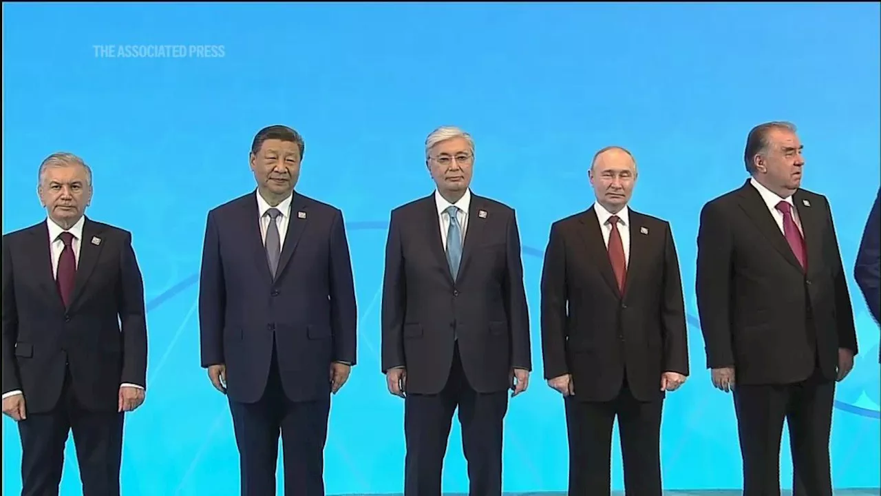 Leaders including China's Xi and Russia's Putin welcomed for second day of SCO Astana summit