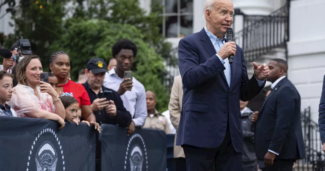 President Biden commemorates Independence Day with military families